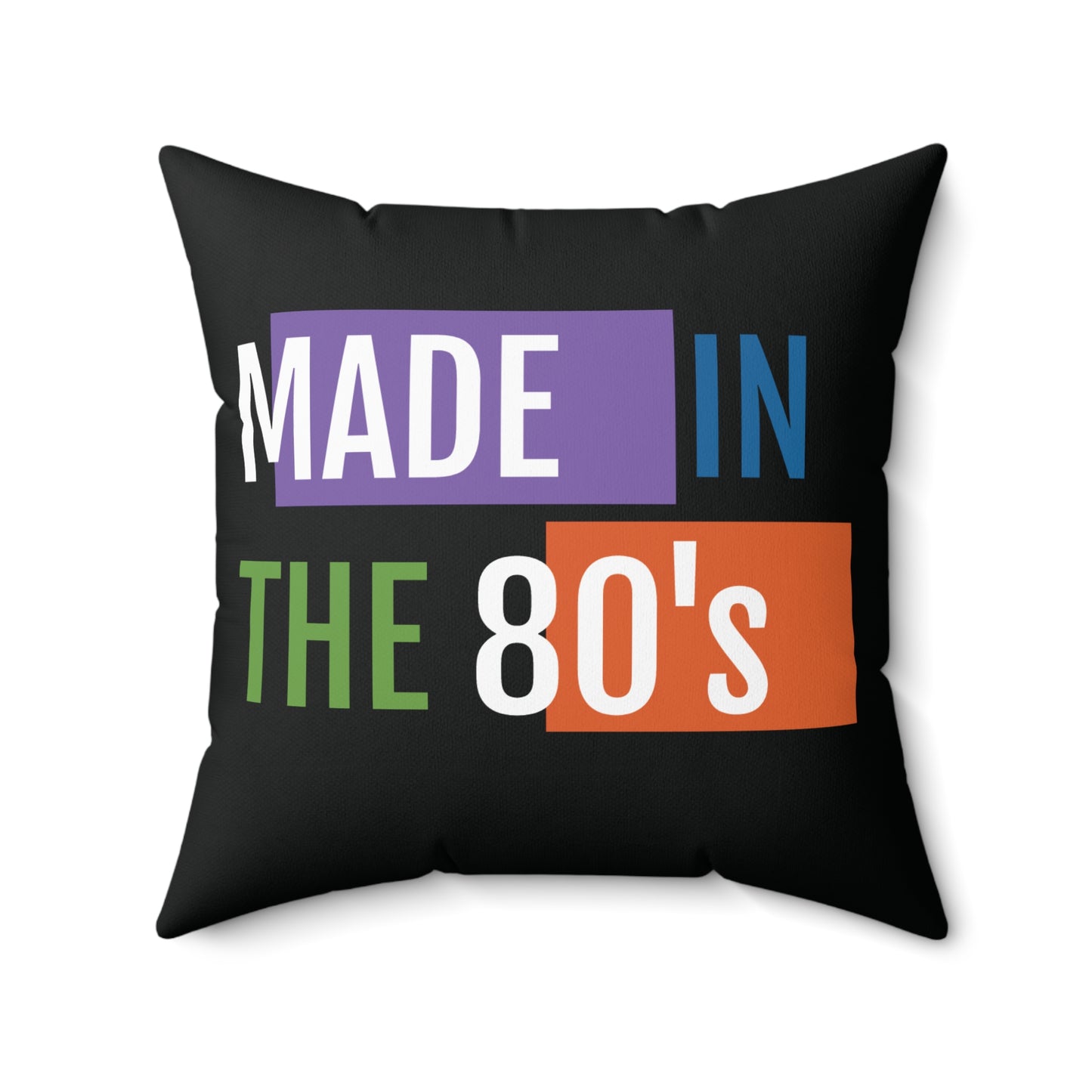 Spun Polyester Square Pillow - Orange