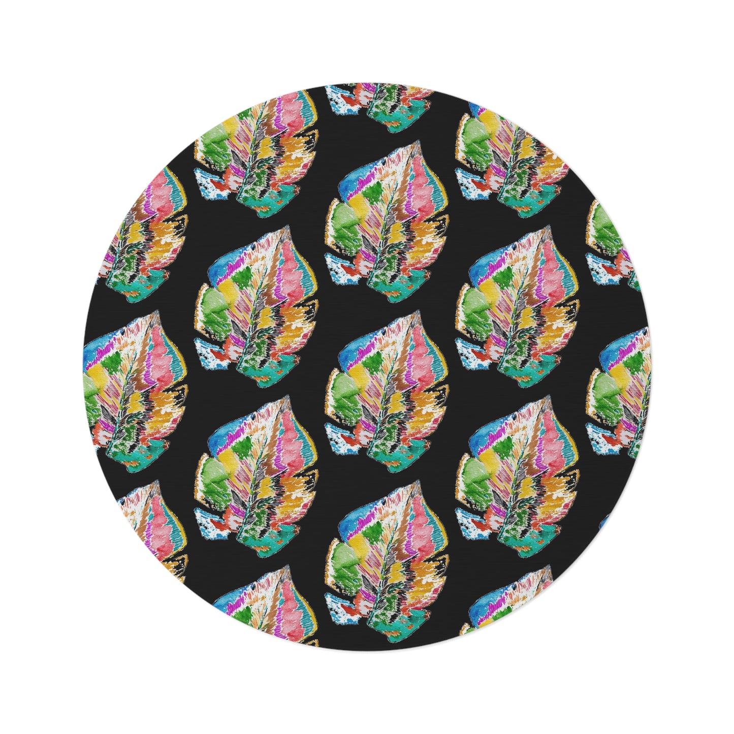 Round Rug Leaf