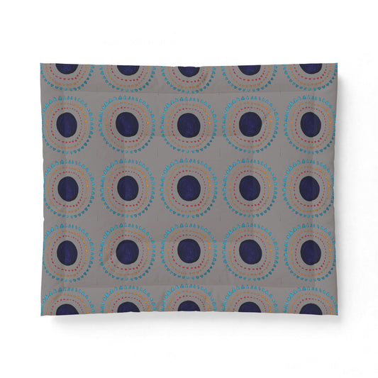 Circular Dot Pattern Cotton Comforter | Boho Geometric Bedspread