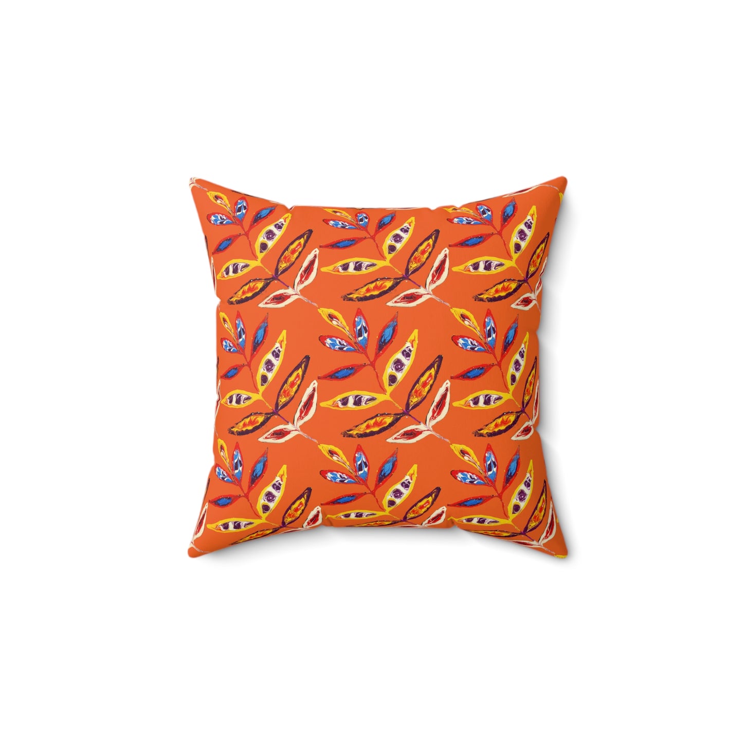 Spun Polyester Square Pillow - Orange