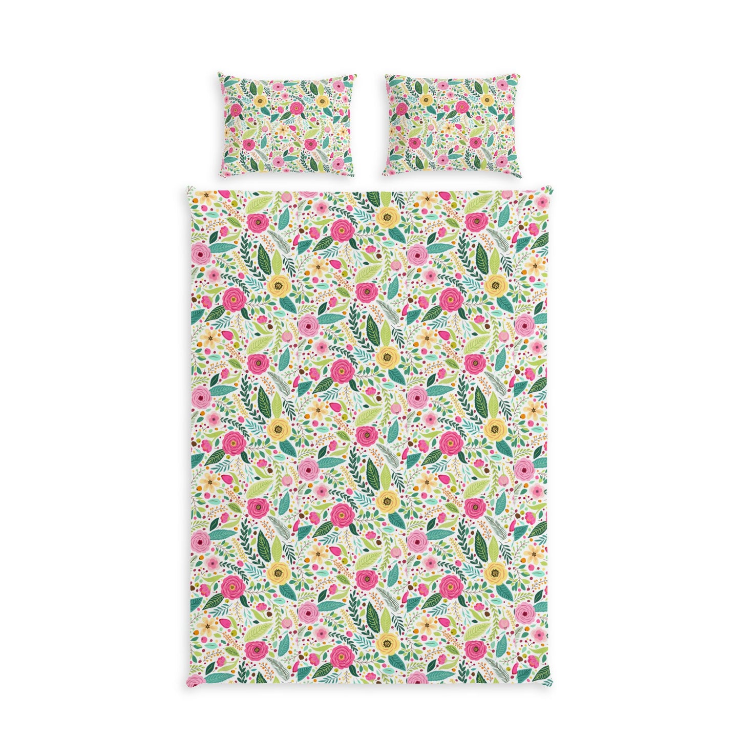 Floral Cotton Bed Set – Bright Garden Ditsy Print Bedding