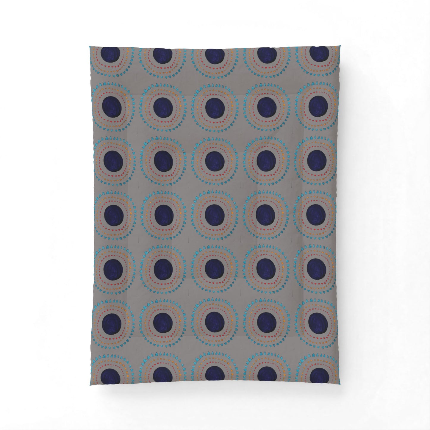 Circular Dot Pattern Cotton Comforter | Boho Geometric Bedspread