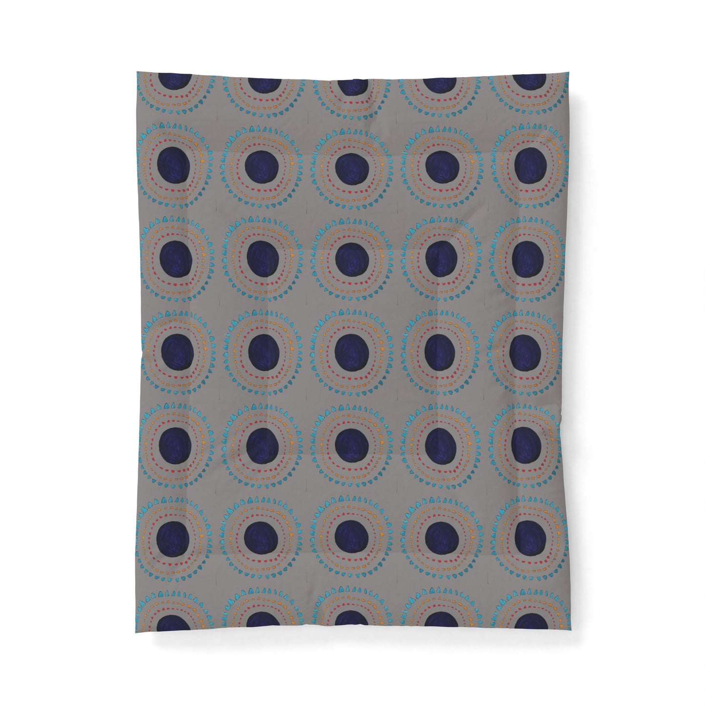 Circular Dot Pattern Cotton Comforter | Boho Geometric Bedspread