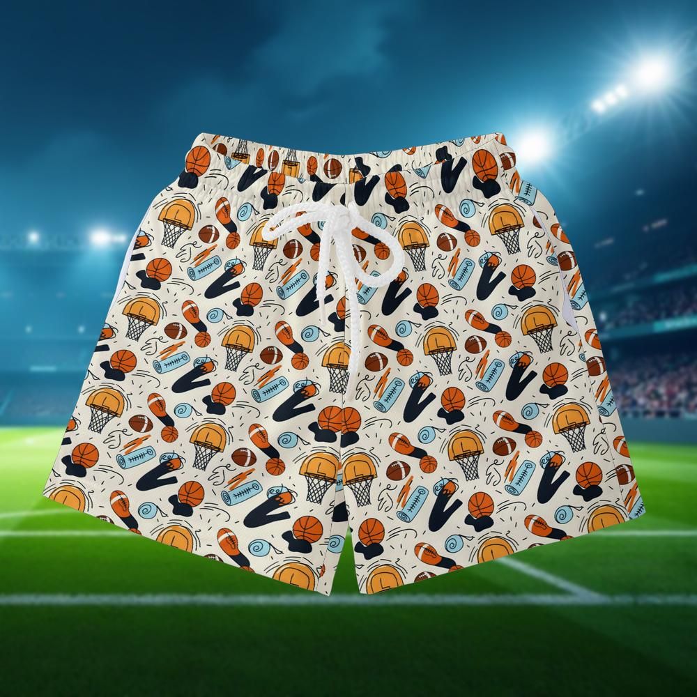 All-over Print Kid Soccer Jersey Shorts